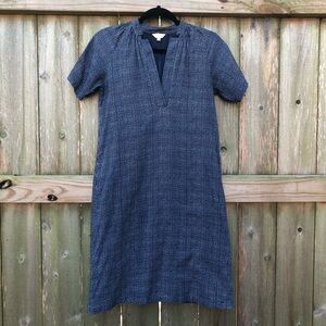 Layla 100% Cotton Polka Dot Dress Size S Navy White Retro